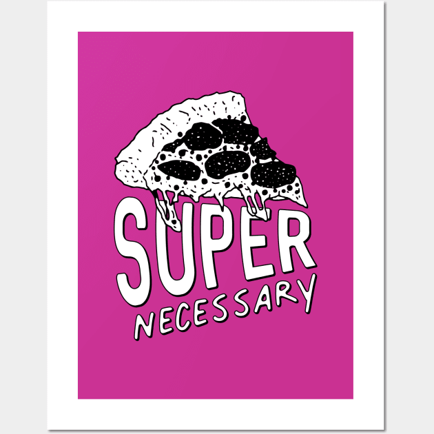 SUPER NECESSARY AND PIZZA (Masvidal) v2 Wall Art by Teeworthy Designs